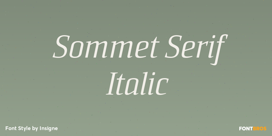 Sommet Serif Italic Poster
