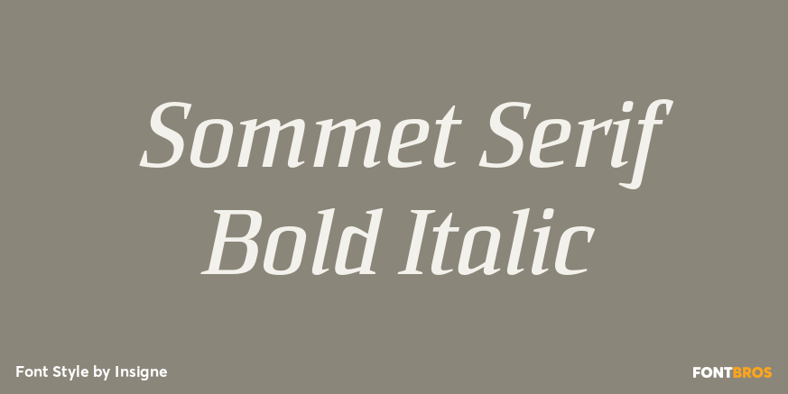 Sommet Serif Bold Italic Poster