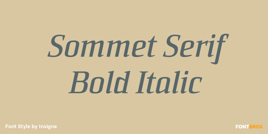 Sommet Serif Bold Italic Poster