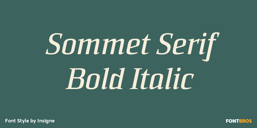 Sommet Serif Bold Italic Poster