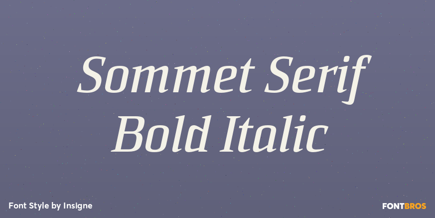 Sommet Serif Bold Italic Poster