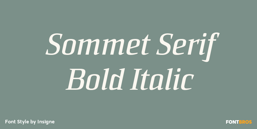 Sommet Serif Bold Italic Poster