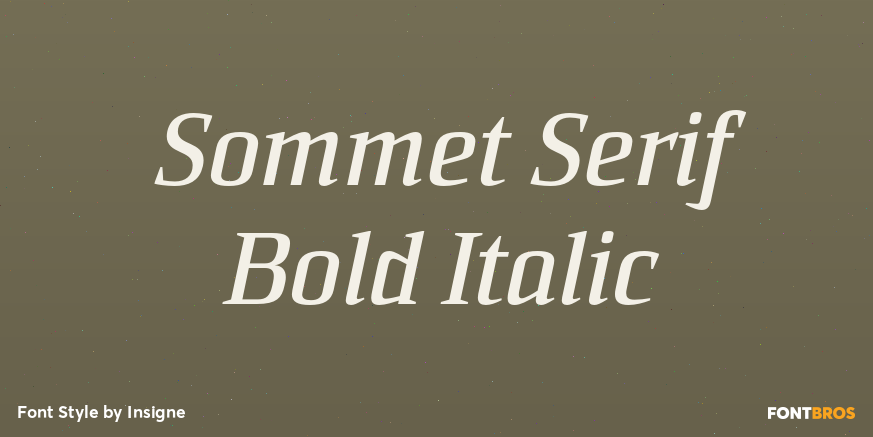 Sommet Serif Bold Italic Poster