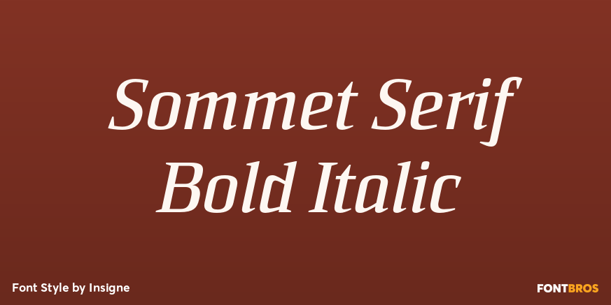 Sommet Serif Bold Italic Poster