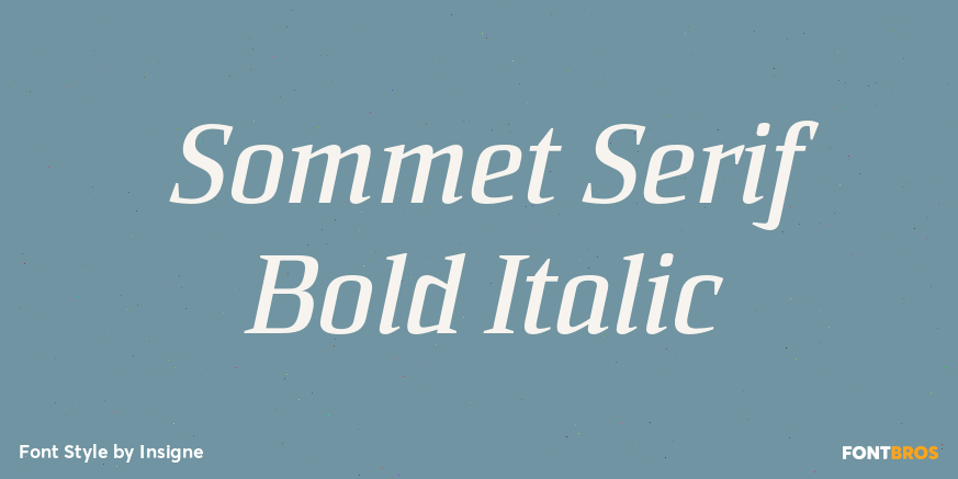 Sommet Serif Bold Italic Poster