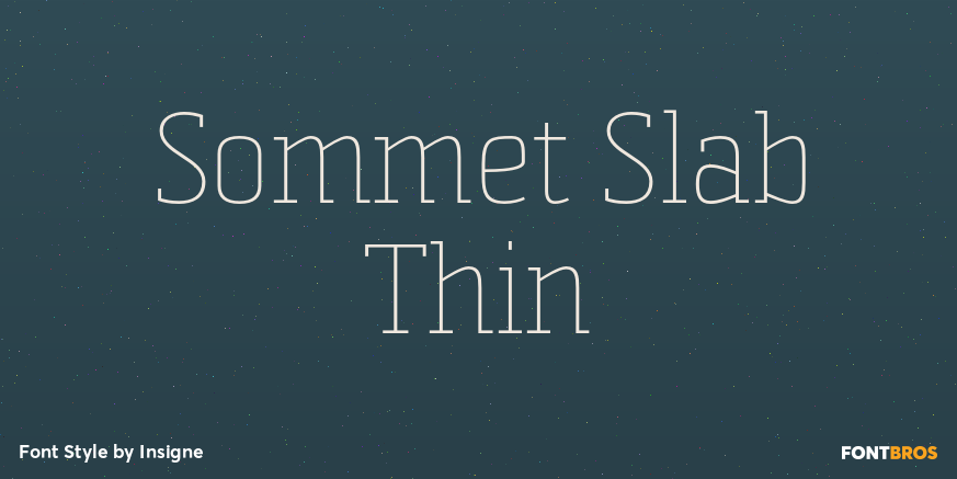 Sommet Slab Thin Font Poster #1