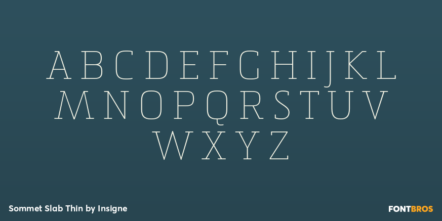 Sommet Slab Thin Font Poster #2