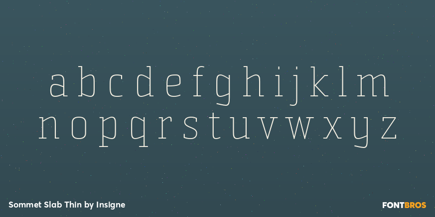 Sommet Slab Thin Font Poster #3