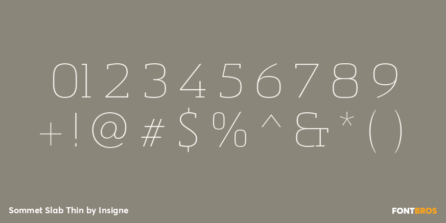 Sommet Slab Thin Font Poster #4