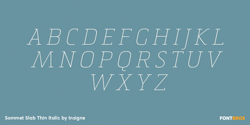Sommet Slab Thin Italic Font Poster #2