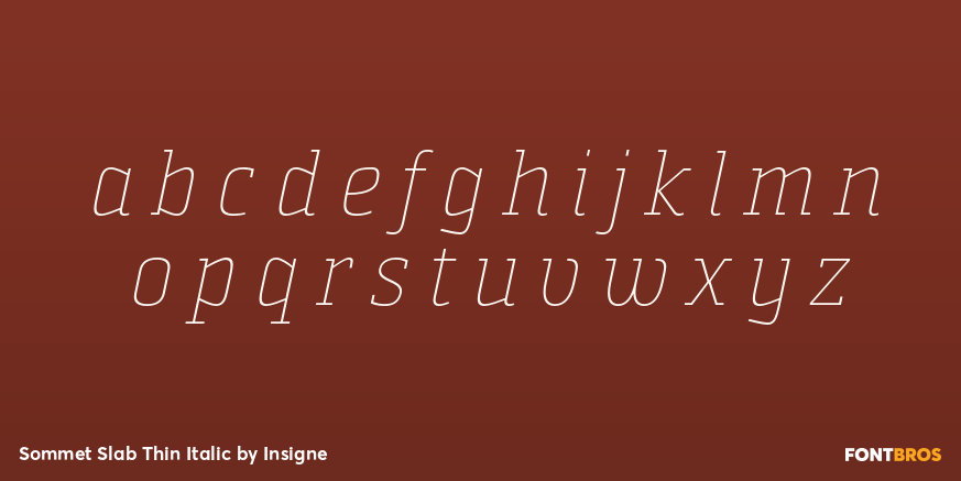 Sommet Slab Thin Italic Font Poster #3