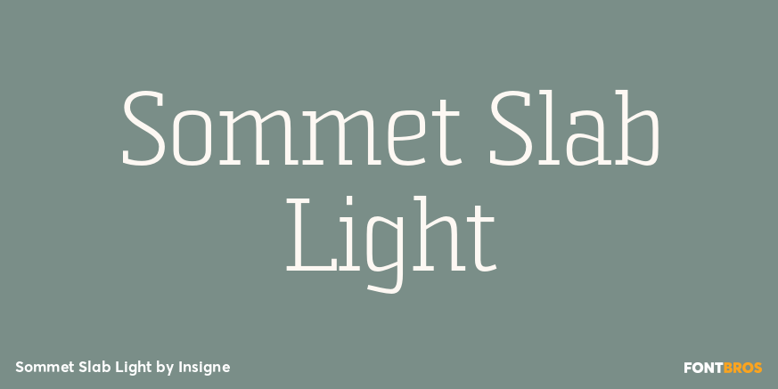 Sommet Slab Light Font Poster #1