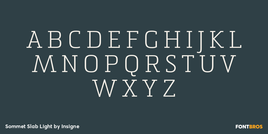 Sommet Slab Light Font Poster #2