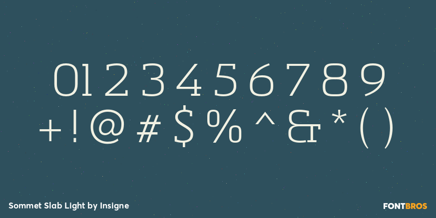 Sommet Slab Light Font Poster #4