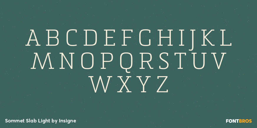 Sommet Slab Light Font Poster #1