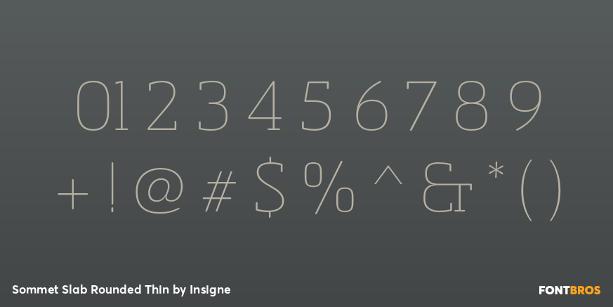 Sommet Slab Rounded Thin Font Poster #4