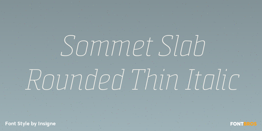 Sommet Slab Rounded Thin Italic Font Poster #1