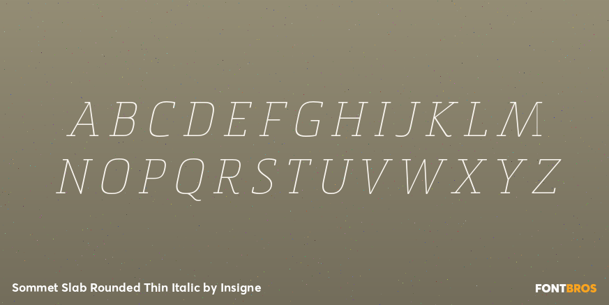 Sommet Slab Rounded Thin Italic Font Poster #2