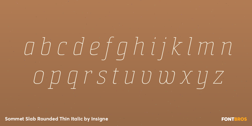 Sommet Slab Rounded Thin Italic Font Poster #3
