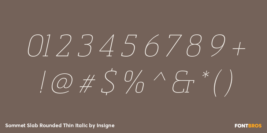 Sommet Slab Rounded Thin Italic Font Poster #4