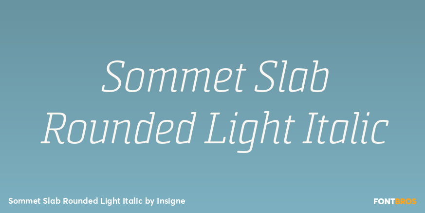Sommet Slab Rounded Light Italic Font Poster #1