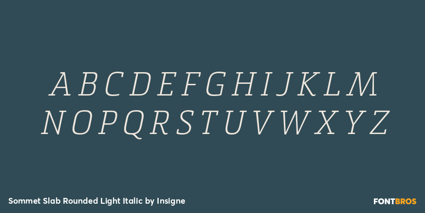 Sommet Slab Rounded Light Italic Font Poster #2