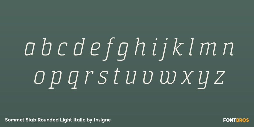 Sommet Slab Rounded Light Italic Font Poster #3