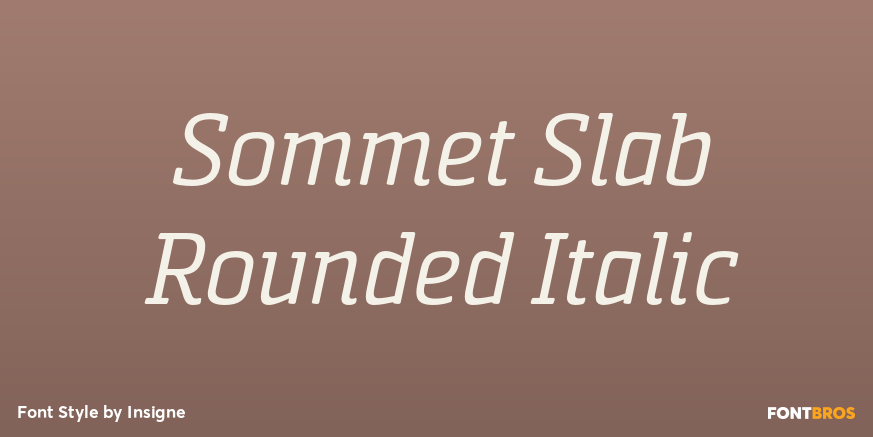 Sommet Slab Rounded Italic Font Poster #1