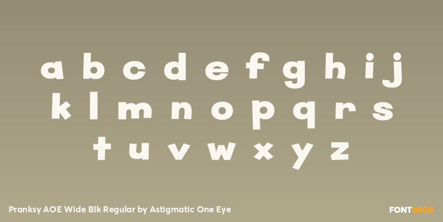 Pranksy AOE Wide Blk Regular Font Poster #3