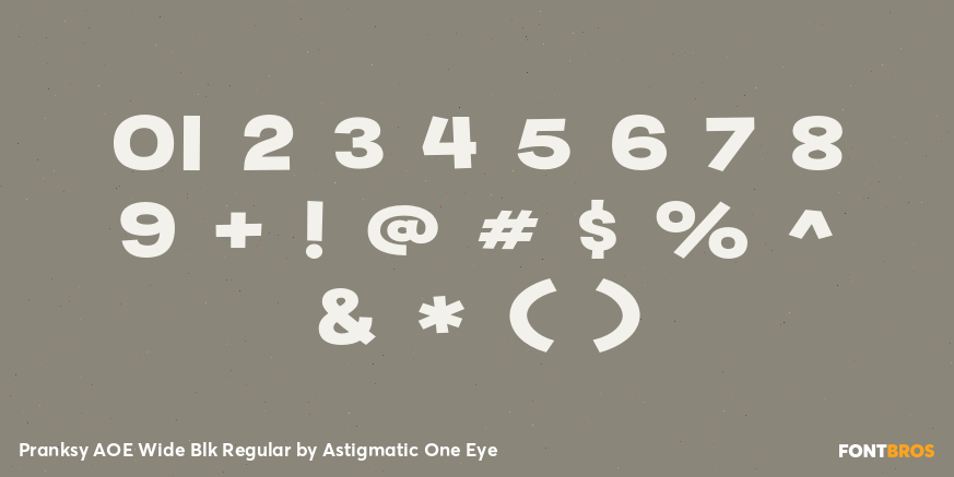 Pranksy AOE Wide Blk Regular Font Poster #4