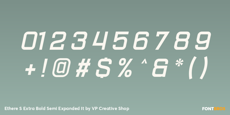 Ethere S Extra Bold Semi Expanded It Font Poster #4