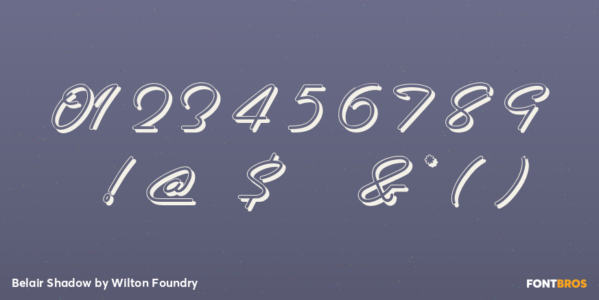 Belair Shadow Font Poster #4