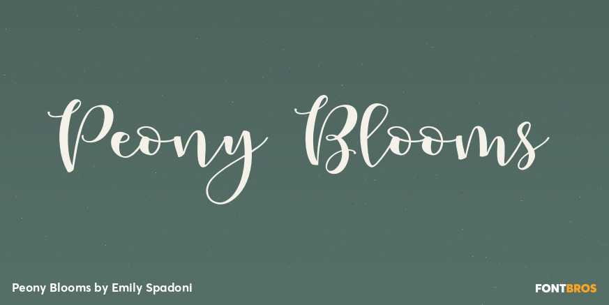Peony Blooms Font Poster #1