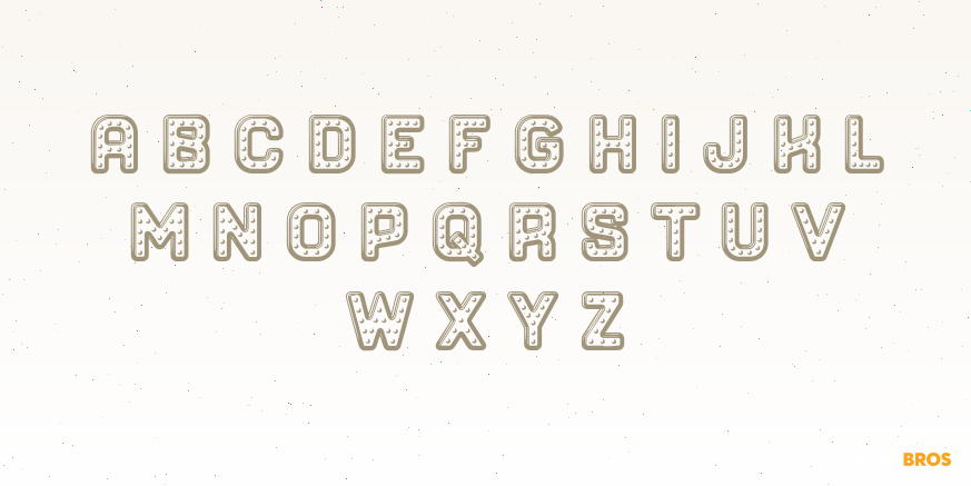 Rivets Font Poster #2