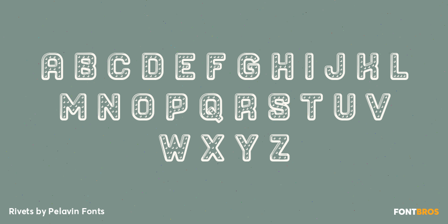 Rivets Font Poster #3