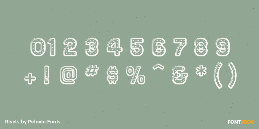 Rivets Font Poster #4