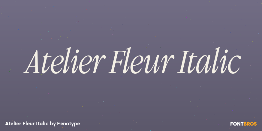Atelier Fleur Italic Poster