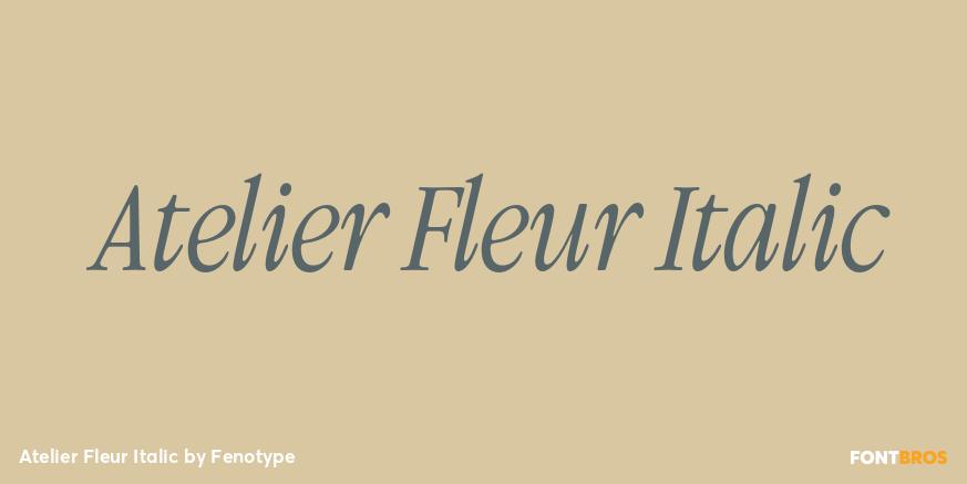 Atelier Fleur Italic Poster