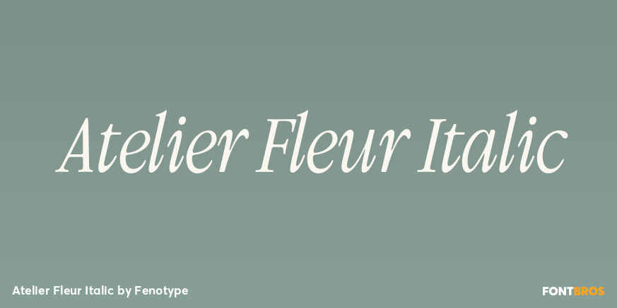 Atelier Fleur Italic Poster