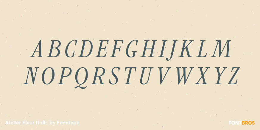 Atelier Fleur Italic Font Poster #2