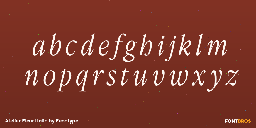 Atelier Fleur Italic Font Poster #3