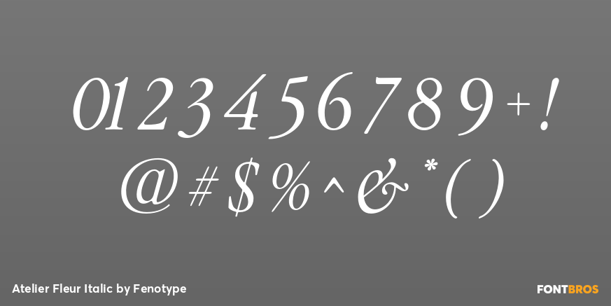 Atelier Fleur Italic Font Poster #4