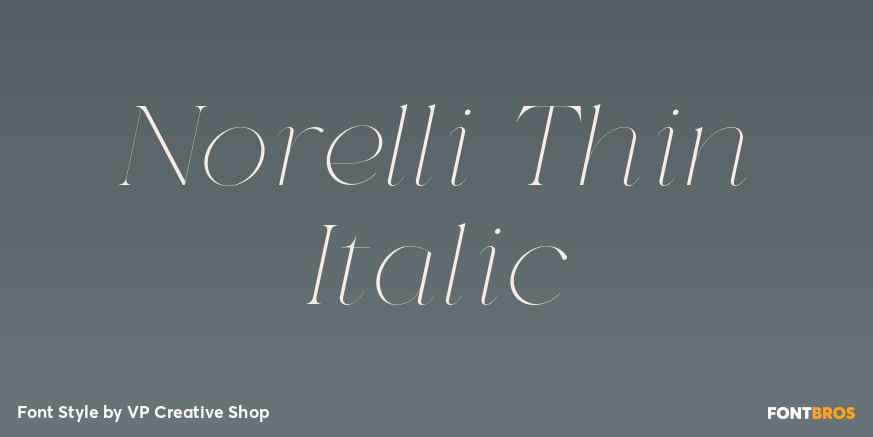 Norelli Thin Italic Font Poster #1