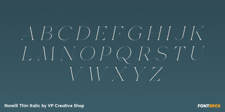 Norelli Thin Italic Font Poster #2