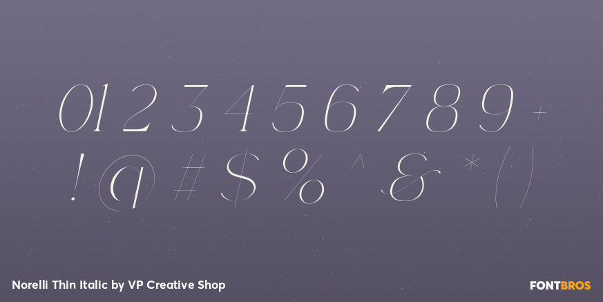 Norelli Thin Italic Font Poster #4