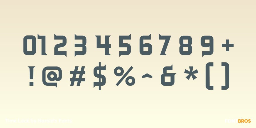 Time Lock Font Poster #1