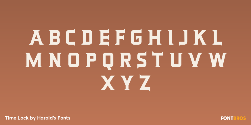 Time Lock Font Poster #1