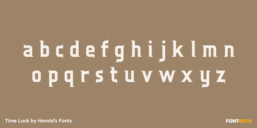 Time Lock Font Poster #1