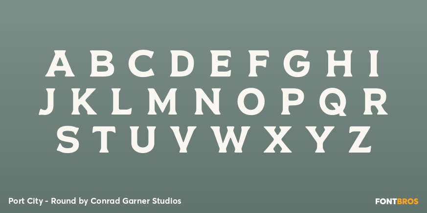 Port City - Round Font Poster #2