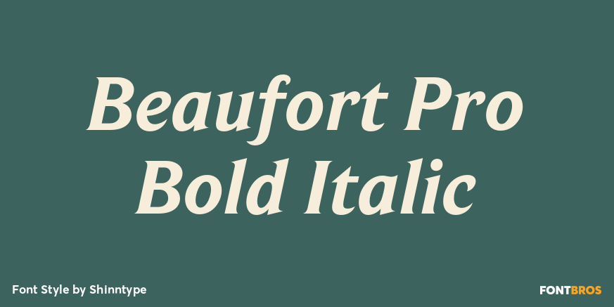Beaufort Pro Bold Italic Font Poster #1